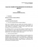 GUIA DEL EXAMEN EXTRAORDINARIO DE HISTORIA DE MEXICO I