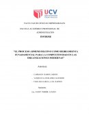EL PROCESO ADMINISTRATIVO COMO HERRAMIENTA FUNADAMENTAL PARA LA COMPETITIVIDAD EN LAS ORGANIZACIONES MODERNAS
