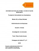 Actividad servicios de comidas en todo el mundo McDonald’s