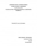 TALLER DE LECTURA Y REDACCIÓN E INICIACIÓN A LA INVESTIGACIÓN DOCUMENTAL Il