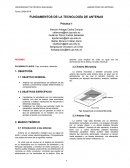 FUNDAMENTOS DE LA TECNOLOGÍA DE ANTENAS Práctica 1
