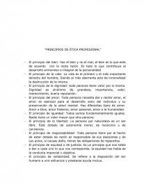 “PRINCIPIOS DE ÉTICA PROFESIONAL”. Página 1