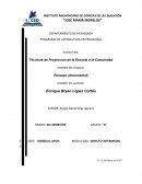 Técnicas de Proyección de la Escuela a la Comunidad