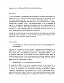 ANÁLISIS DE LA SITUACIÓN POLÍTICA DE GUATEMALA