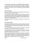 La comunicación humana implica dos modalidades: la digital y la analógica