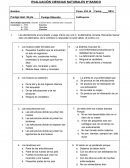 EVALUACION CIENCIAS NATURALES 6º BASICO