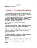 EL IMPACTO DE LA CIENCIA Y LA TECNOLOGÍA