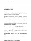 Solicitud de ejecutoria