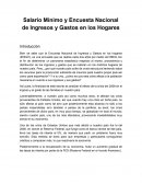 Salario Mínimo y Encuesta Nacional de Ingresos y Gastos en los Hogares