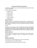 METODOS DE INVESTIGACION CIENTIFICA Existen 6 métodos de investigación