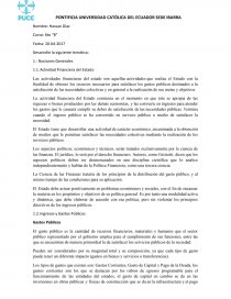 Las actividades financieras del estado. Página 1