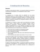 Cristalización de Benzoína