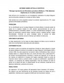 INFORME SOBRE ARTICULO CIENTIFICO