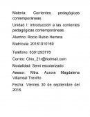 Unidad I: Introducción a las corrientes pedagógicas contemporáneas.