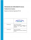 Protocolo Gerente general de Empresa Talabartería Country.