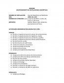 INFORME MANTENIMIENTO DE INSTALACIONES DEPORTIVAS