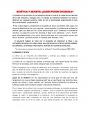 BIOÉTICA Y MUERTE: ¿QUIÉN PUEDE DECIDIRLO?