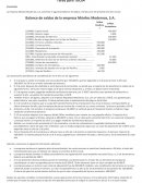 La Empresa Móviles Modernos, S.A. presenta el siguiente Balance de Saldos a 30 de junio del presente año (en euros):