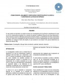 CROMATOGRAFÍA: AISLAMIENTO, PURIFICACÍON E IDENTIFICACIÓN DE CLOROFILA Y CAROTENOS DE LAS HOJAS DE ESPINACA
