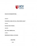 Crecimiento Urbano de Lima ¿Hacia dónde vamos?