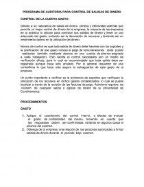 Ejemplo programa de auditoria. Página 1
