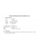 UNIDAD DE APRENDIZAJE MES DE DICIEMBRE DEL 2014
