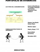 PORTAFOLIO DE EVIDENCIAS. LOS TIPOS DE LA ARGUMENTACION