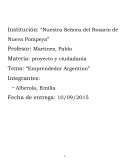 Institución: “Nuestra Señora del Rosario de Nueva Pompeya”