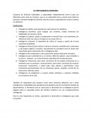 La inteligencia humana. Clasificación