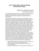 LOS 10 PASOS PARA HACER UN ANÁLISIS ESTRATÉGICO GLOBAL