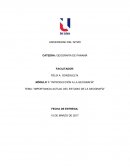 Importancia actual del estudio de la geografía