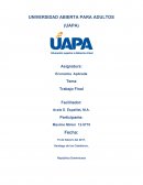 Trabajo final de economia. Economía Aplicada