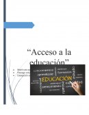 Acceso a la educacion. Desigualdades educativas