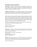 Evaluación de proyectos. Descripción del proceso productivo