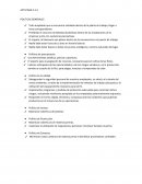 Actividad Politicas generales de área laboral