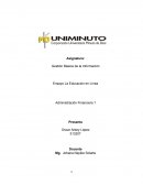 Gestión Básica de la Información Ensayo La Educación en Línea