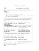 Prueba de lectura complementaria: Bibiana y su mundo