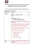 CRONOGRAMA DE TRABAJO Y ENTREGA DE AVANCES