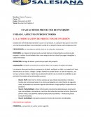EVALUACIÓN DE PROYECTOS DE INVERSIÓN UNIDAD 1. ASPECTOS INTRODUCTORIOS