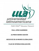 LA ESTRATEGIA- PLAN DE INTERNACIONALIZACION