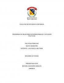 PROGRAMA DE RELACIONES INTERNACIONALES Y ESTUDIOS POLITICOS. Página 1