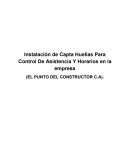 Instalación de Capta Huellas Para Control De Asistencia Y Horarios en la empresa