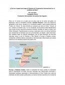 Cuál es el papel que juega el Sistema de Cooperación Internacional en el conflicto de Siria