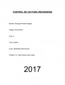 CONTROL DE LECTURA (RECENSIÓN)