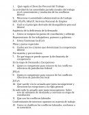 Cuestionario de derecho laboral.