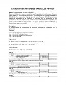 EJERCICIOS DE RECURSOS NATURALES Y BONOS