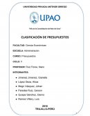 CLASIFICACIÓN DE LOS PRESUPUESTOS Ciencia Económicas