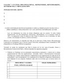 TALLER 7: CULTURA ORGANIZACIONAL, REINGENIERÍA, BENCHMARKING, OUTSOURCING Y VIRTUALIZACIÓN