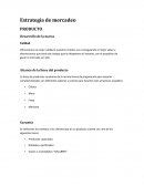 Estrategia de mercadeo PRODUCTO Desarrollo de la marca