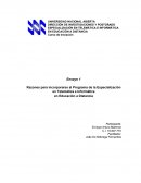 Razones para incorporarse al Programa de la Especialización en Telemática e Informática